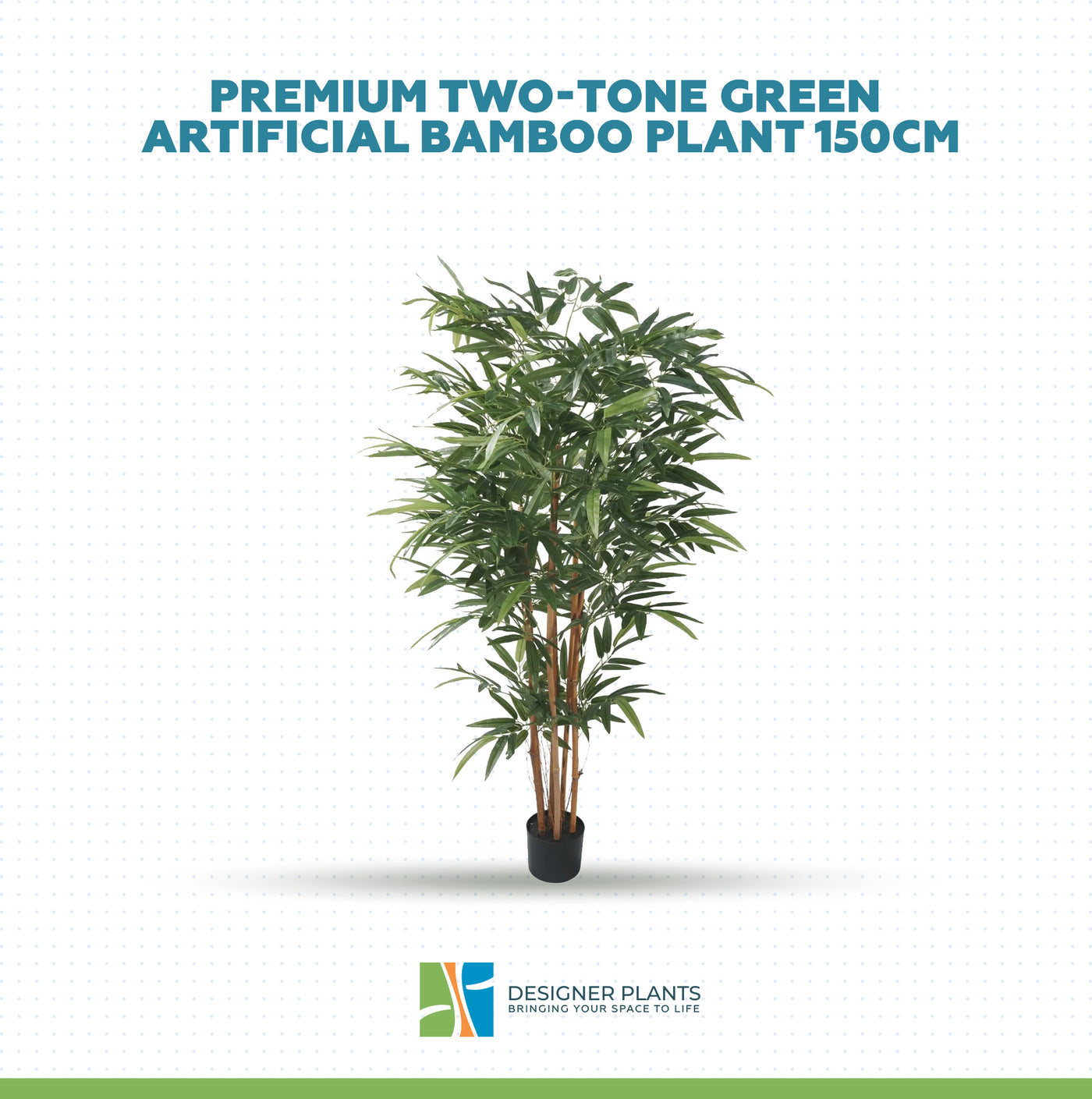Premium Two-tone Green Artificial Bamboo Plant 150cm