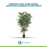 Premium Two-tone Green Artificial Bamboo Plant 150cm
