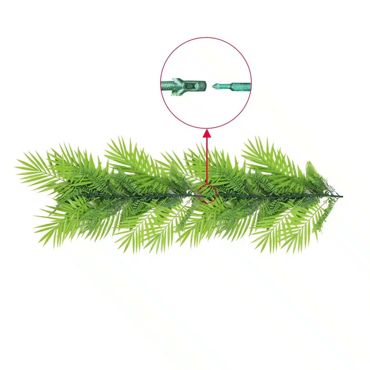 Artificial Extendable Hanging Tropical Palm and Fern Vine 55cm UV Resistant