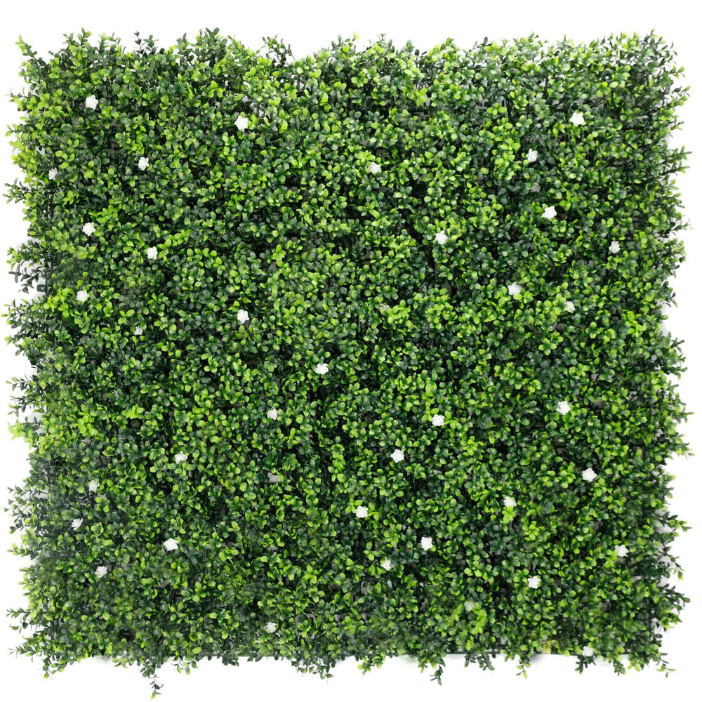 Luxury Flowering Artificial Buxus Hedge Panel UV Resistant Sample - Designer Plants