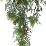 Artificial Hanging Christmas Myrtle and Flowering Holly UV Resistant 78cm