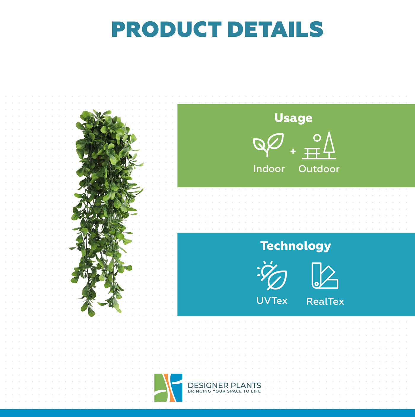 Artificial Creeping Fig Garland Bush UV Resistant and Fire Rated 18cm x 76cm