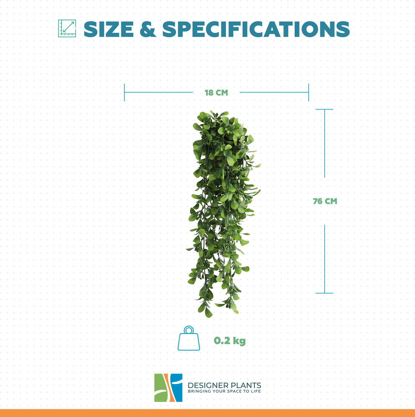 Artificial Creeping Fig Garland Bush UV Resistant and Fire Rated 18cm x 76cm