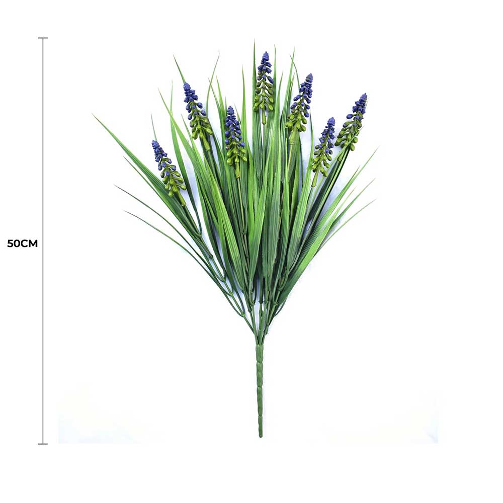 Artificial Dense English Lavender Stem UV Resistant 50cm