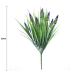Artificial Dense English Lavender Stem UV Resistant 50cm