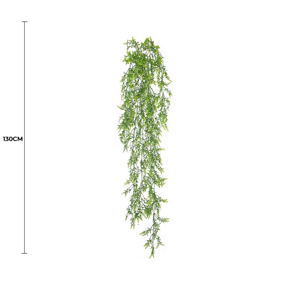 Artificial Dense Hanging Evergreen Plant (two-tone) UV Resistant 130cm