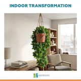 Artificial Dense Hanging Flowering Pothos Bush Vivid Green UV Resistant and Fire Rated 27cm Wide x 72cm Long