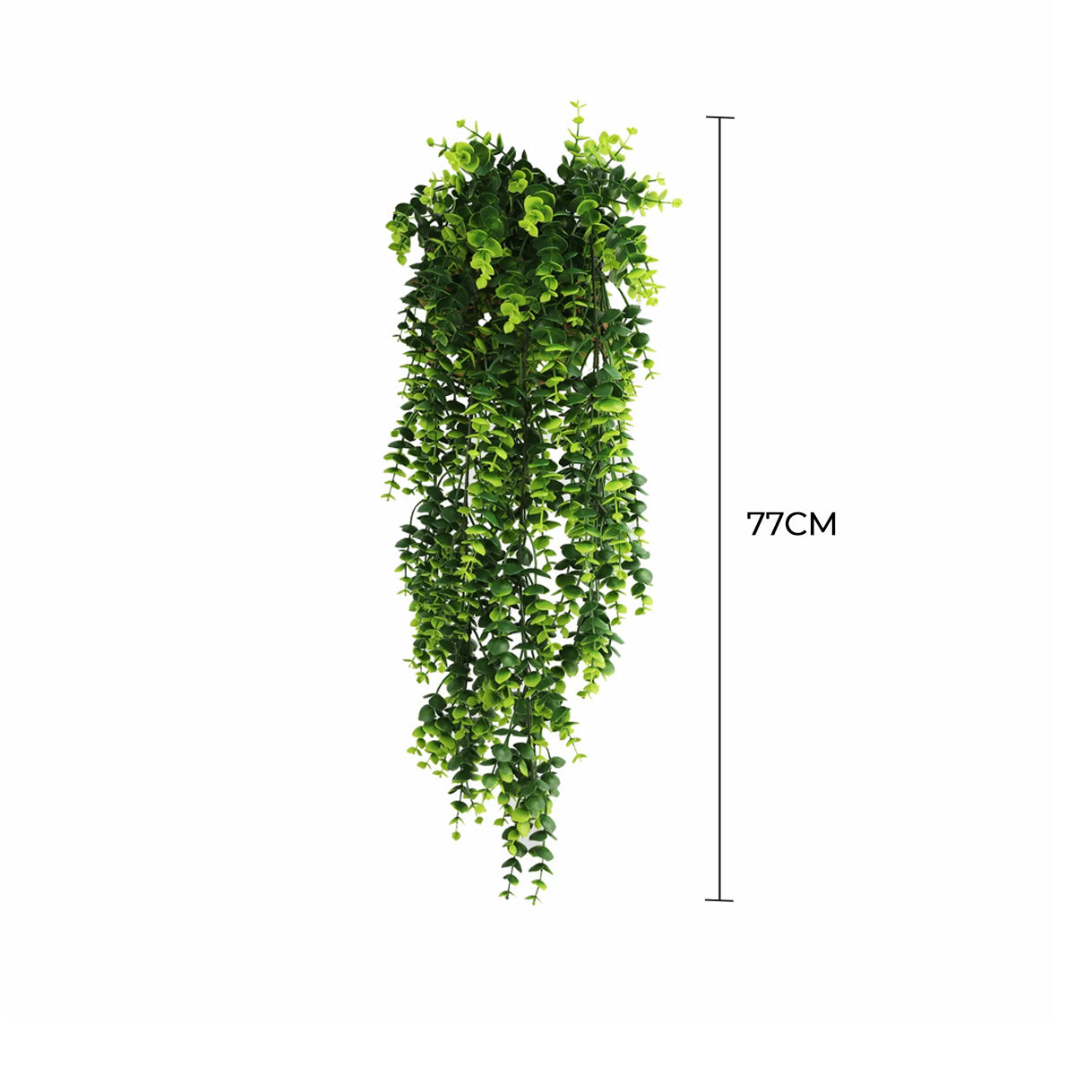 Artificial Dense Hanging Lush Green Eucalyptus Garland Bush UV Resistant and Fire Rated 18cm Wide x 77cm Long