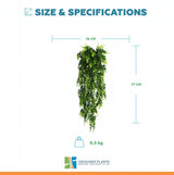 Artificial Dense Hanging Lush Green Eucalyptus Garland Bush UV Resistant and Fire Rated 18cm Wide x 77cm Long