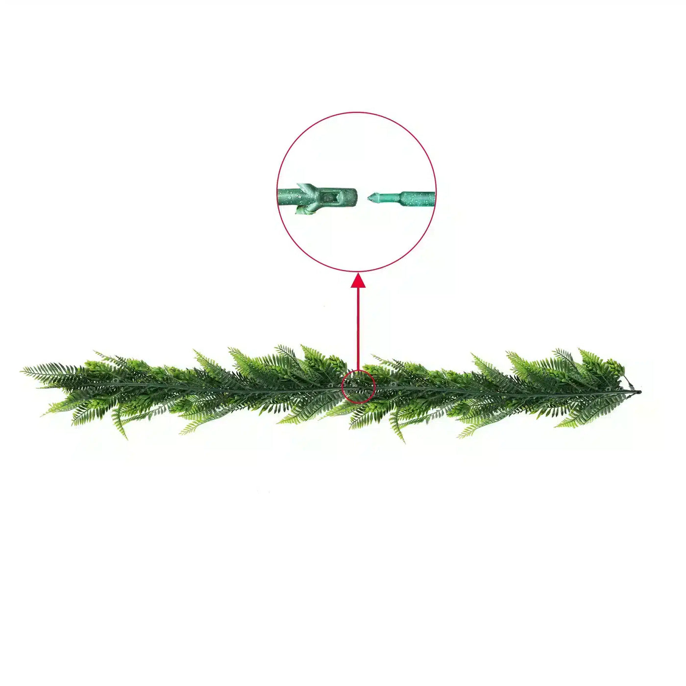Artificial Extendable Hanging Bracken Fern Garland UV Resistant  55cm