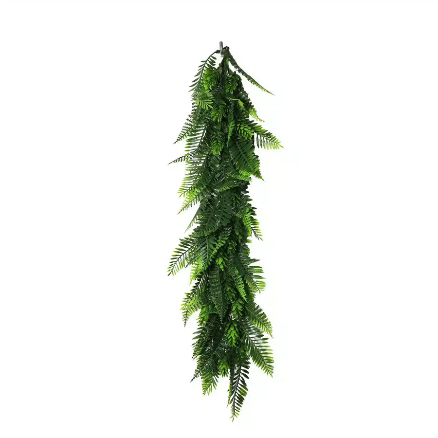 Artificial Extendable Hanging Bracken Fern Garland UV Resistant 55cm - Designer Plants