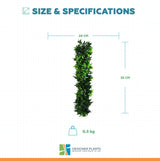 Artificial Extendable Hanging Bright Green Ivy Bush with Purple Flowers 55cm UV Resistant