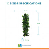 Artificial Extendable Hanging Bright Green Ivy Bushy Vine UV Resistant 55cm