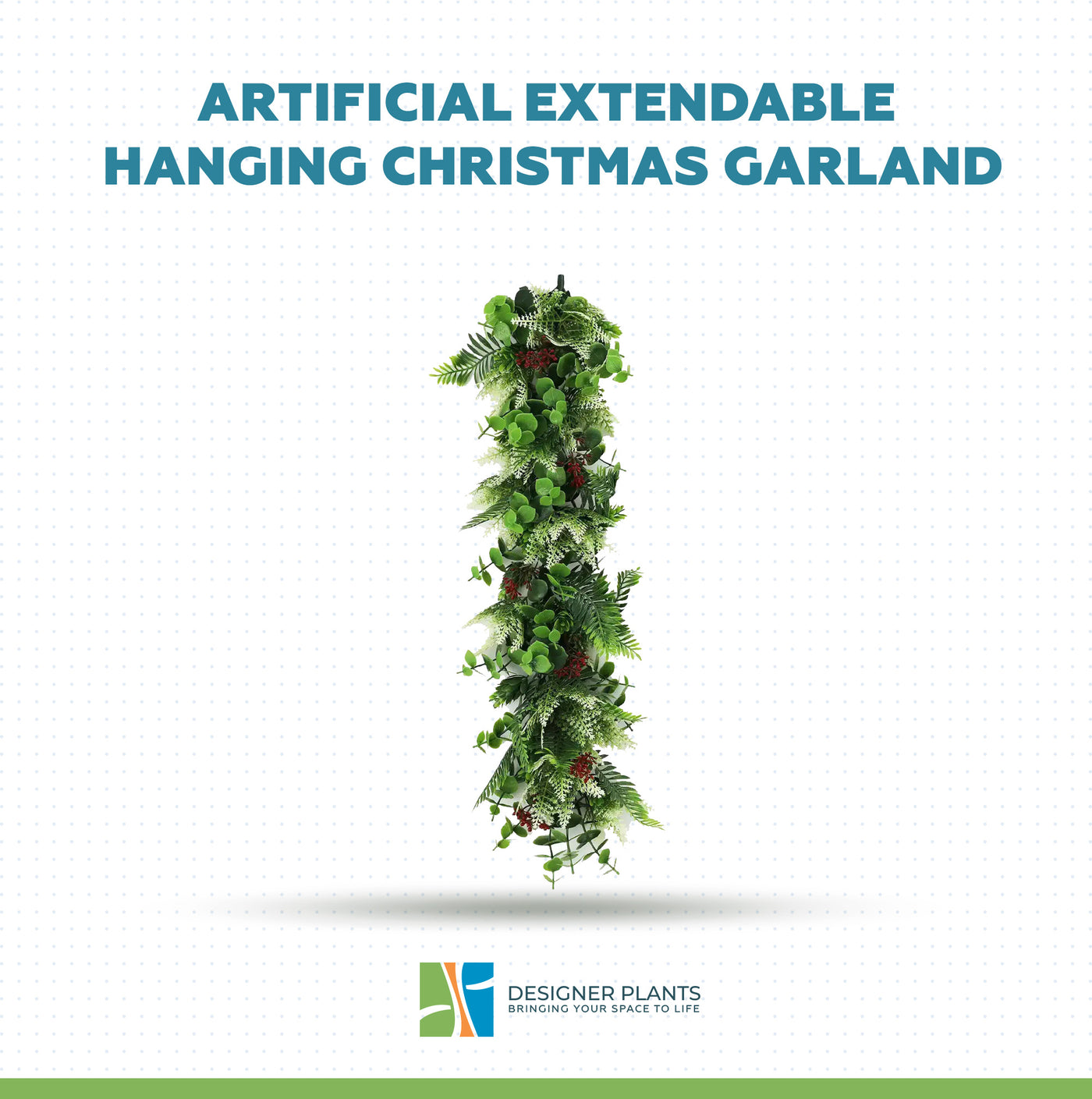 Artificial Extendable Hanging Christmas Garland UV Resistant 55cm