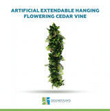 Artificial Extendable Hanging Flowering Cedar Vine UV Resistant 55cm
