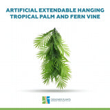 Artificial Extendable Hanging Tropical Palm and Fern Vine 55cm UV Resistant