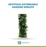 Artificial Extendable Hanging Wreath UV Resistant 55cm