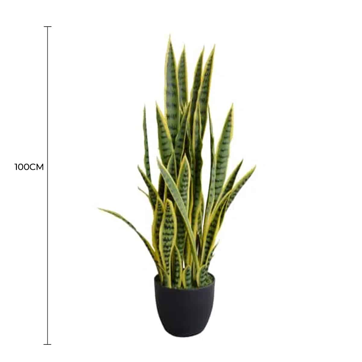 Artificial Mother in Law Tongue / Yellow Tongue Snake Plant UV Resistant 100cm