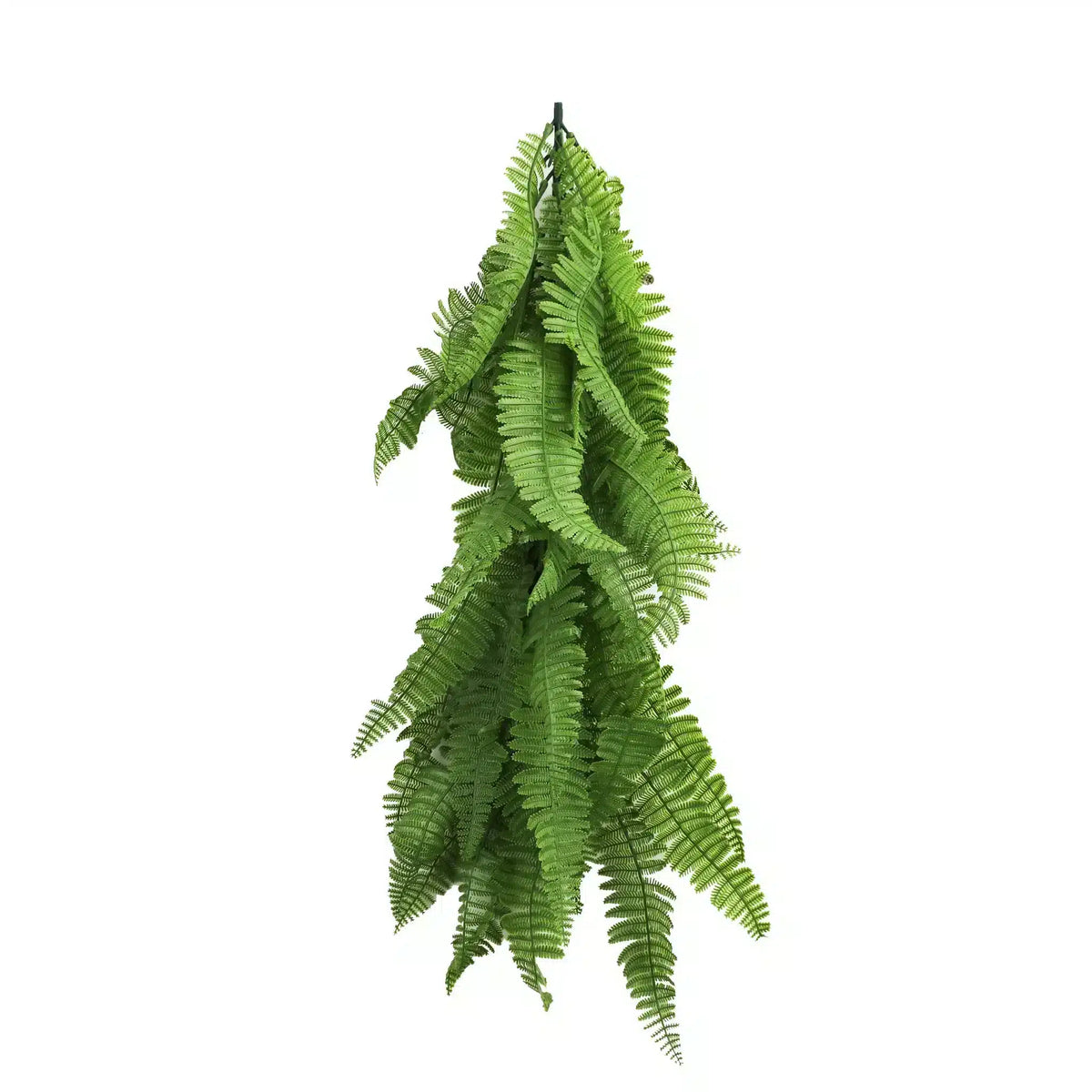 Artificial Extendable Hanging Bright Green Hanging Fern Bush Vine UV Resistant 55cm - Designer Plants