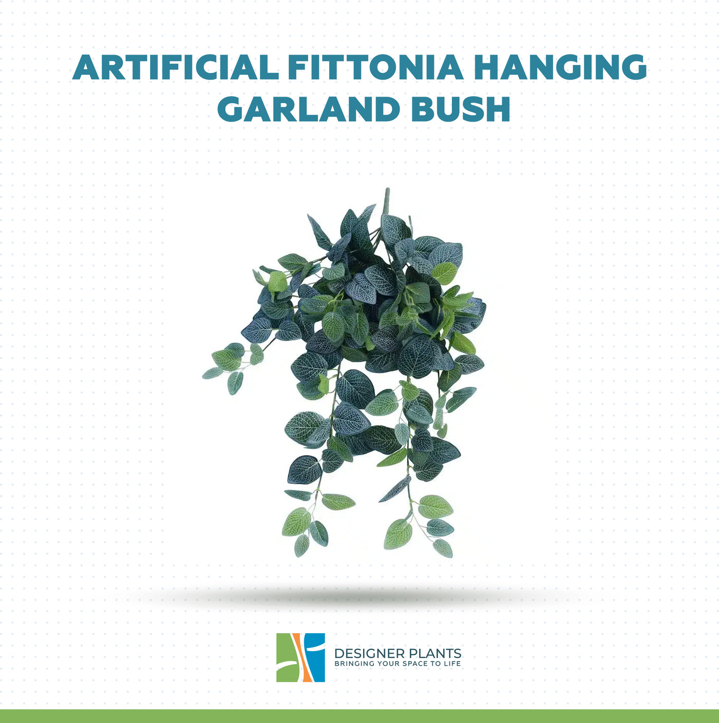 Artificial Fittonia Hanging Garland Bush 80cm