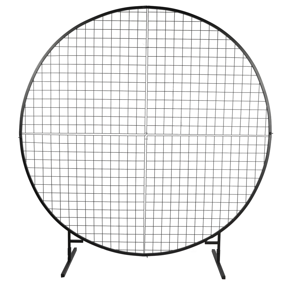 Sturdy Circular Flower Wall / Event Stand 200cm Diameter (Black Frame) - Designer Plants