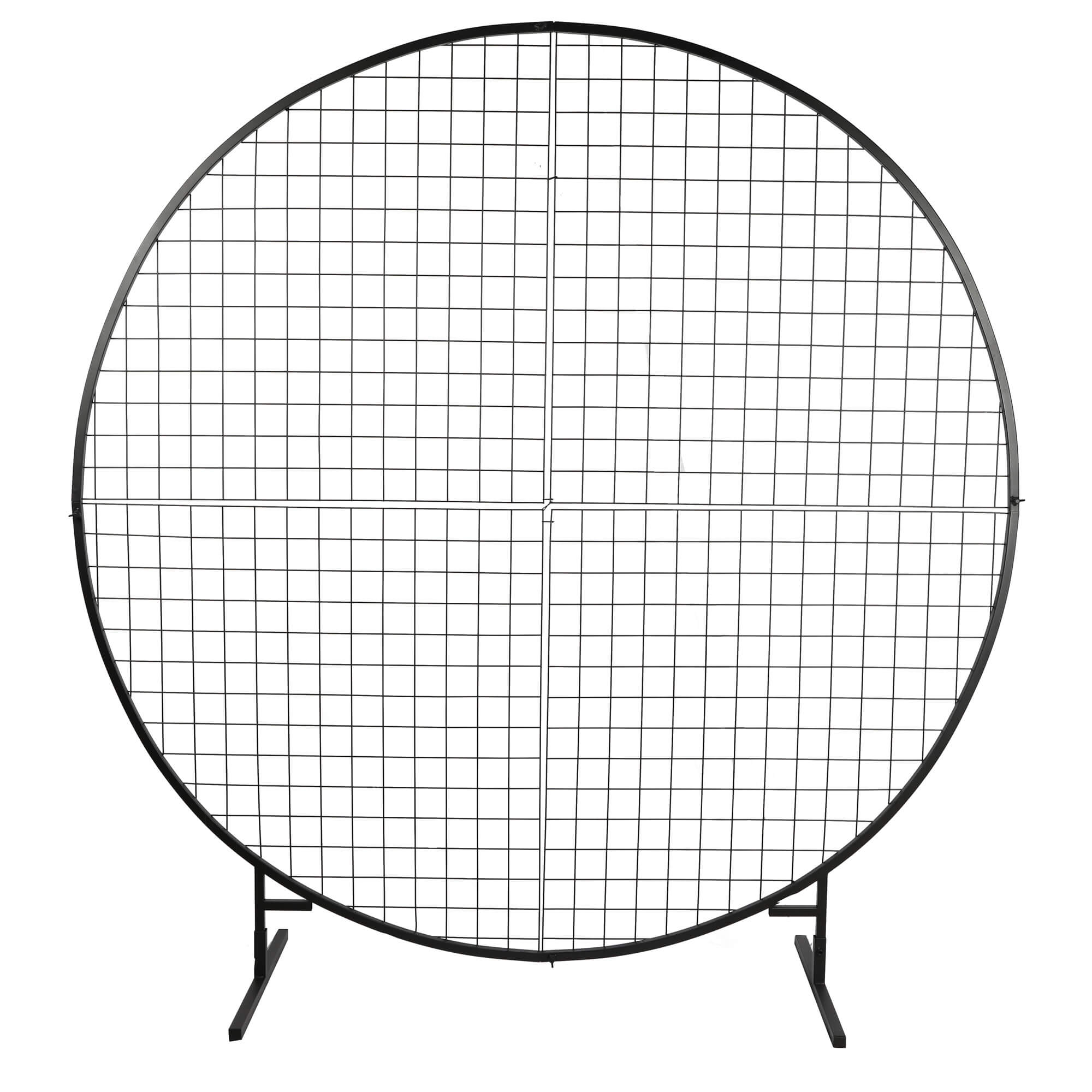 Sturdy Circular Flower Wall / Event Stand 200cm Diameter (Black Frame) - Designer Plants