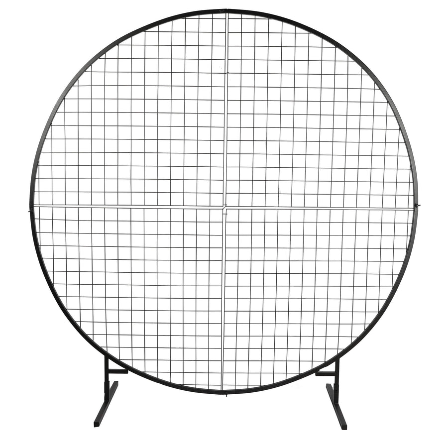 Sturdy Circular Flower Wall / Event Stand 200cm Diameter (Black Frame) - Designer Plants