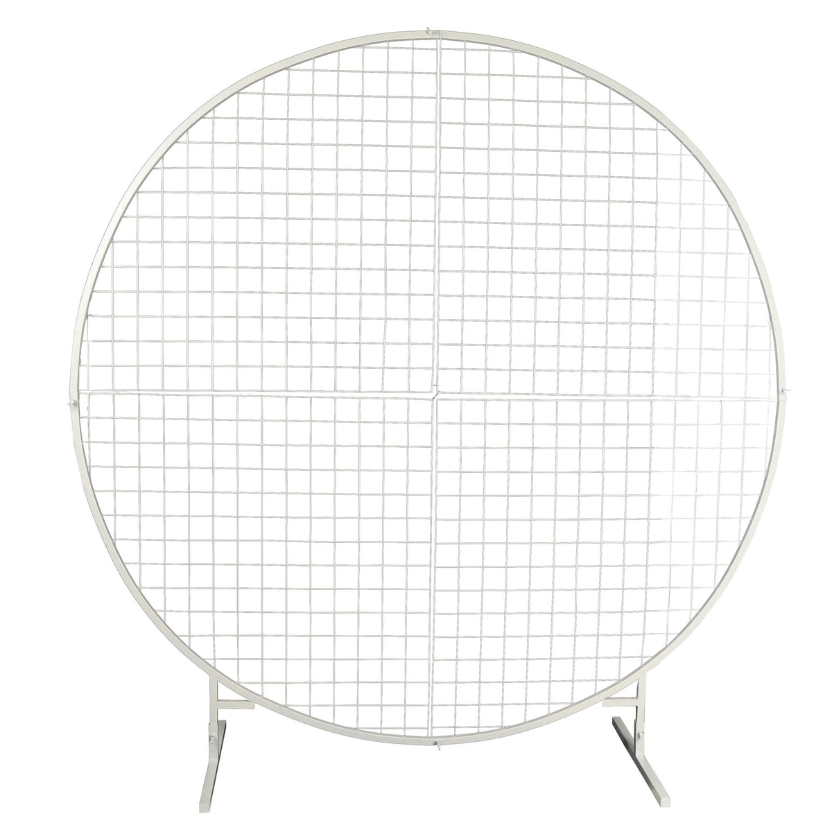 Sturdy Circular Flower Wall / Event Stand 200cm Diameter (White Frame) - Designer Plants