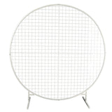 Sturdy Circular Flower Wall / Event Stand 200cm Diameter (White Frame) - Designer Plants