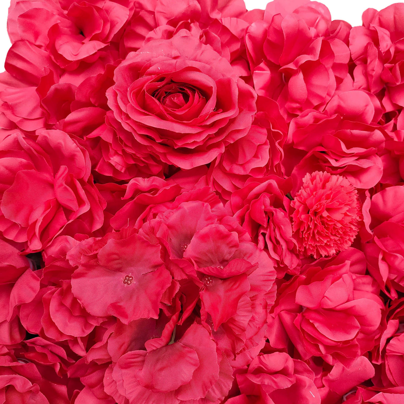Artificial Flower Wall Backdrop Panel 40cm x 60cm Romantic Red