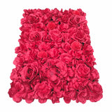 Artificial Flower Wall Backdrop Panel 40cm x 60cm Romantic Red - Designer Plants