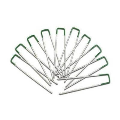Artificial Grass Roll Pegs / Fake Grass Galvanized Metal Pegs with Green Top 10 Pieces - Designer Plants