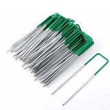 Artificial Grass Roll Pegs / Fake Grass Galvanized Metal Pegs with Green Top 100 Pieces - Designer Plants