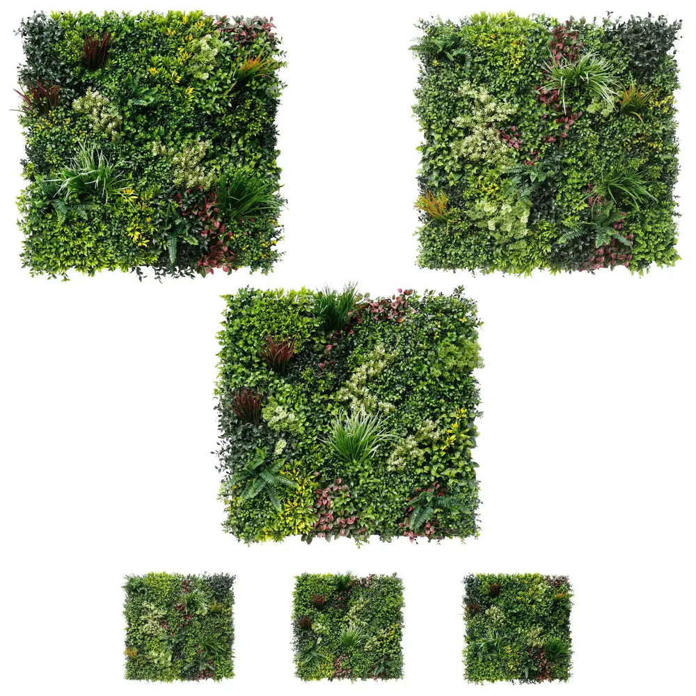 Luxury Triptych Vertical Garden / Living Wall Set 3 of Pieces 1m x 1m (3 SQM Set) UV Resistant - Designer Plants