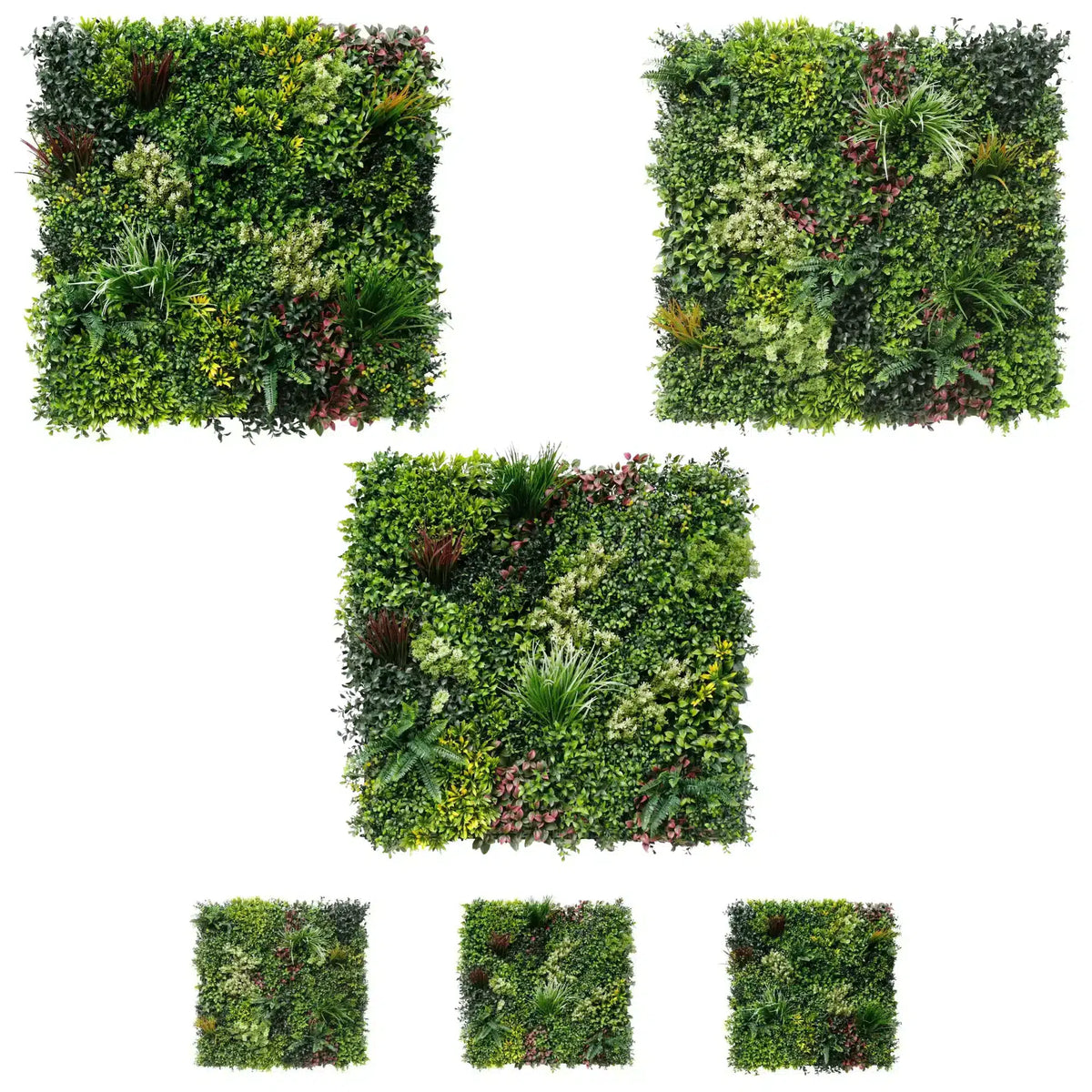 Luxury Triptych Vertical Garden / Living Wall Set 3 of Pieces 1m x 1m (3 SQM Set) UV Resistant - Designer Plants