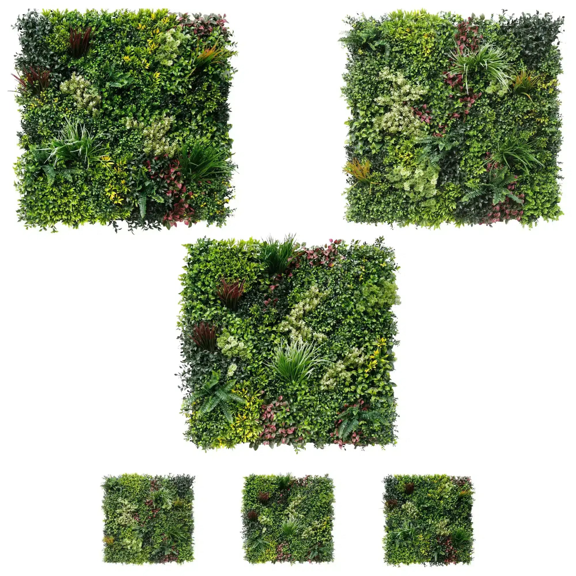 Luxury Triptych Vertical Garden / Living Wall Set 3 of Pieces 1m x 1m (3 SQM Set) UV Resistant - Designer Plants