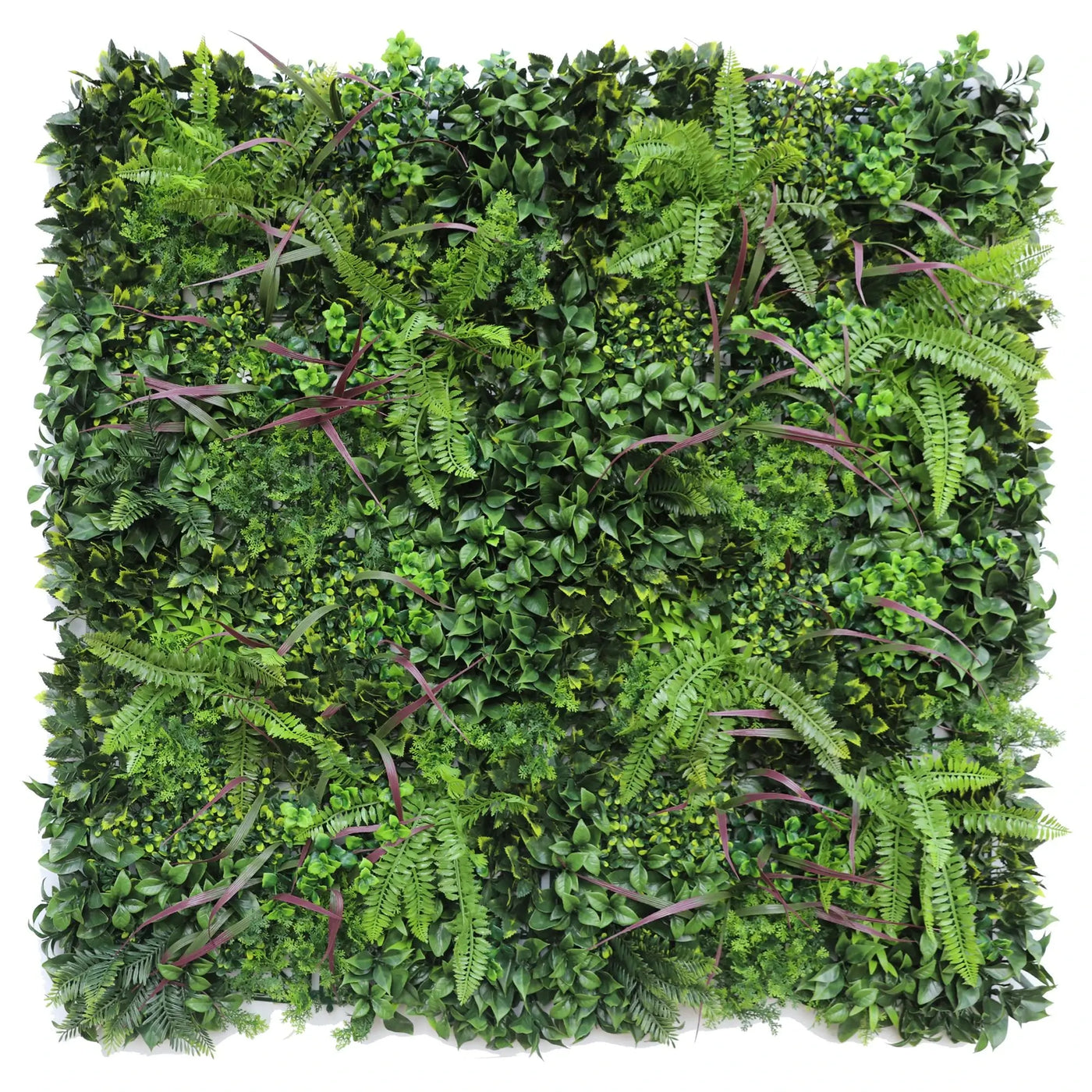 Verdant Fern Artificial Vertical Garden / Green Wall Panel 1m x 1m UV Resistant - Designer Plants