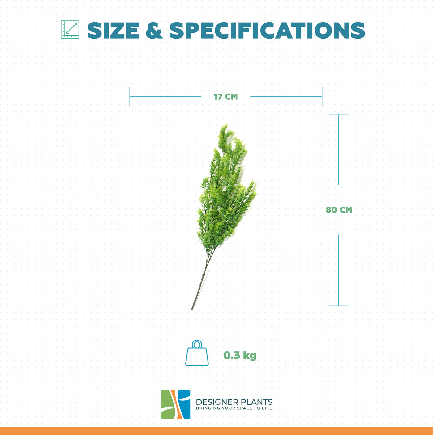 Artificial Hanging Bell Leaf Plant 80cm Long UV Resistant