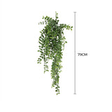 Artificial Hanging Dark Green Pearls Garland Bush UV Resistant and Fire Rated 20cm Wide x 75cm Long