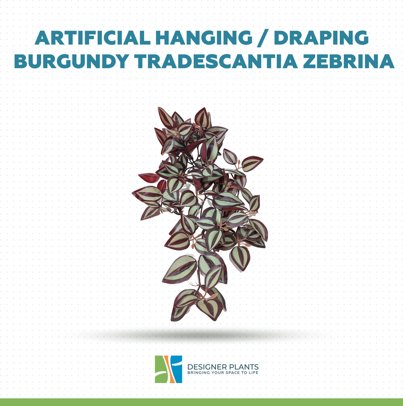 Artificial Hanging / Draping Burgundy Tradescantia Zebrina 42cm