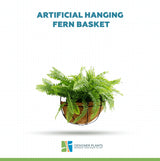 Artificial Hanging Fern Basket 30cm x 40cm Long UV Resistant