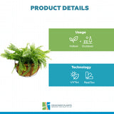 Artificial Hanging Fern Basket 30cm x 40cm Long UV Resistant