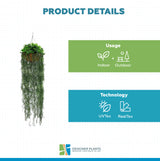 Artificial Hanging Fern Basket UV Resistant 35cm x 140cm
