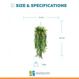 Artificial Hanging Fern Basket UV Resistant 45cm x 125cm