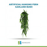 Artificial Hanging Fern Garland Bush UV Resistant and Fire Rated 18cm Wide x 75cm Long