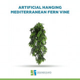 Artificial Hanging Mediterranean Fern Vine UV Resistant and Fire Rated 22cm x 76cm