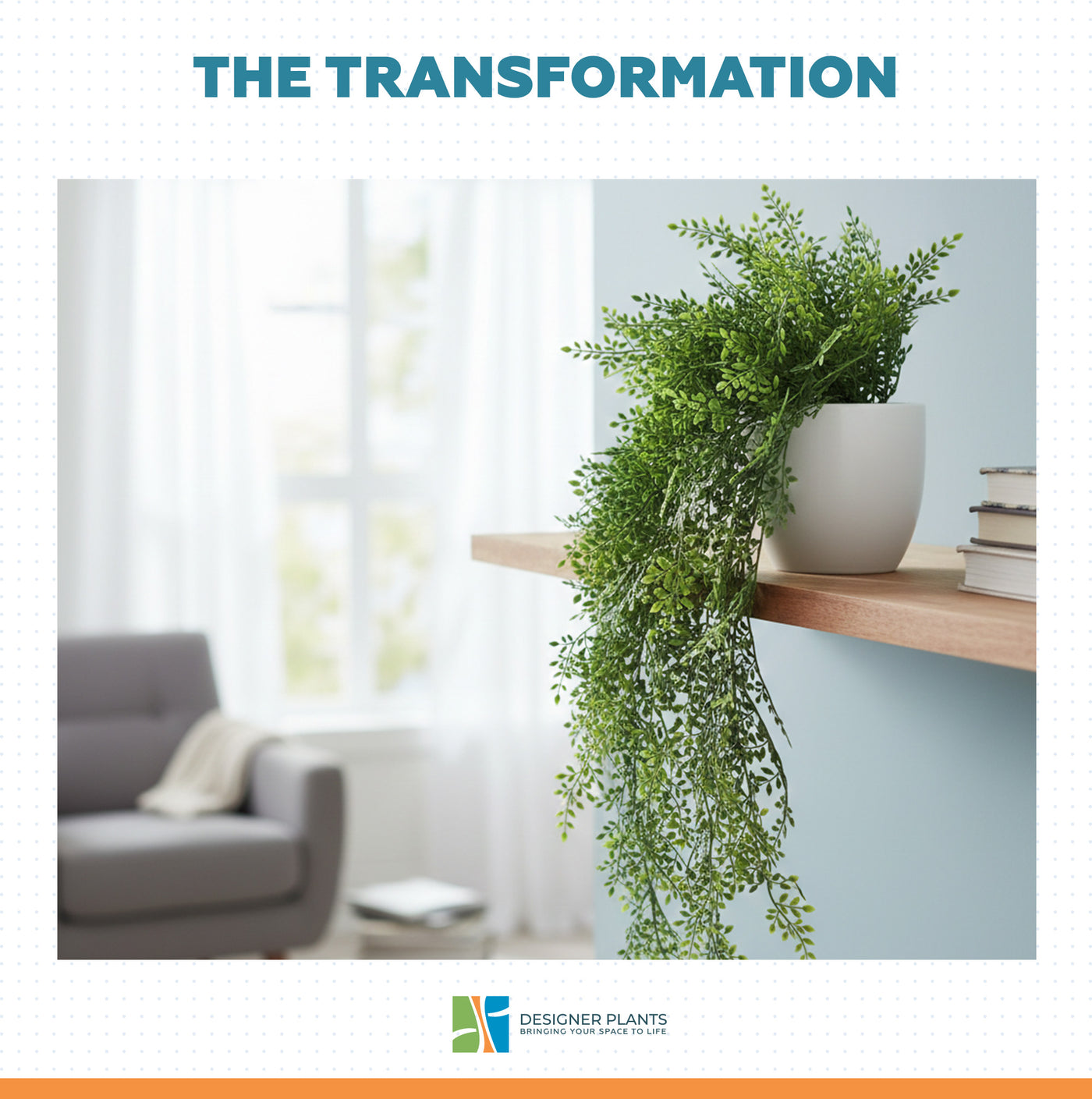 Artificial Hanging Plant (Maiden Hair Fern) UV Resistant 90cm