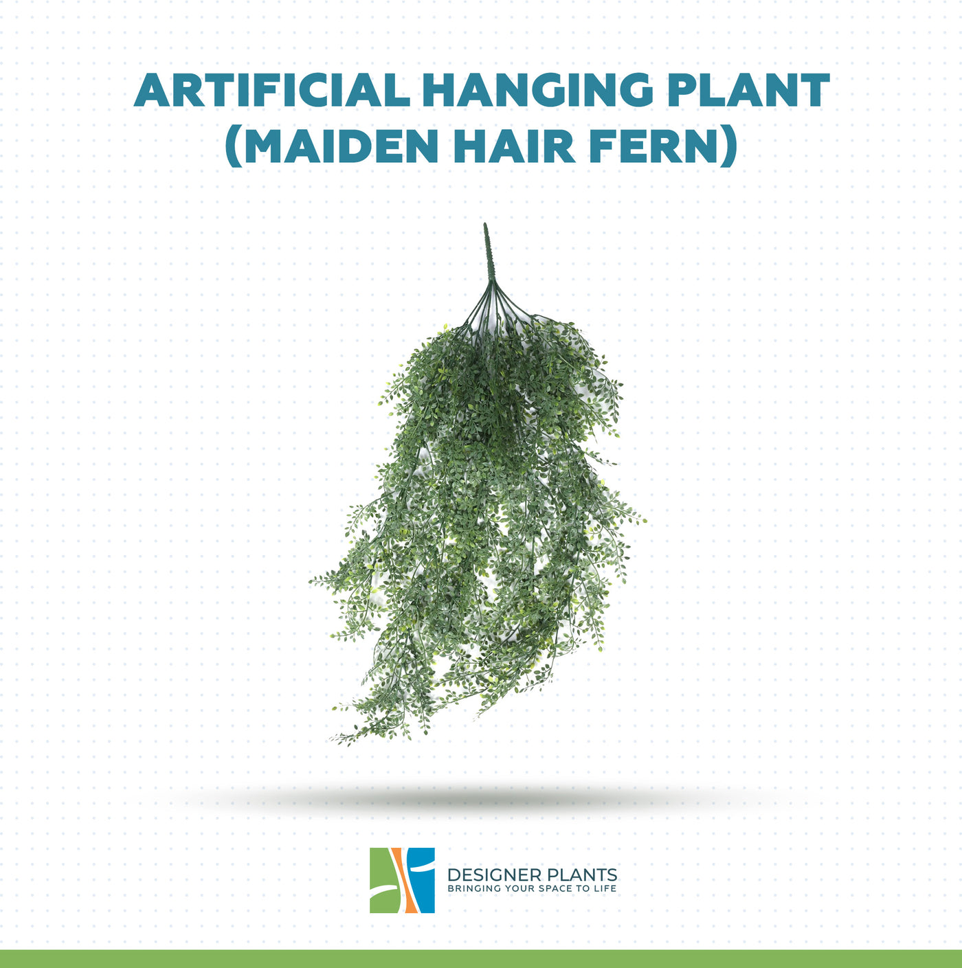 Artificial Hanging Plant (Maiden Hair Fern) UV Resistant 90cm