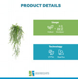 Artificial Hanging Plant (Natural Green) UV Resistant 90cm