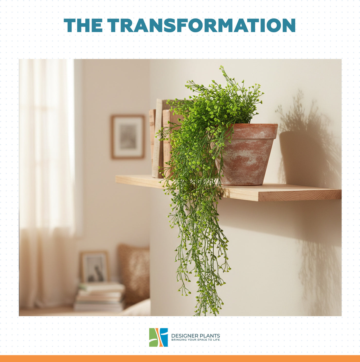Artificial Hanging Plant (Natural Green) UV Resistant 90cm